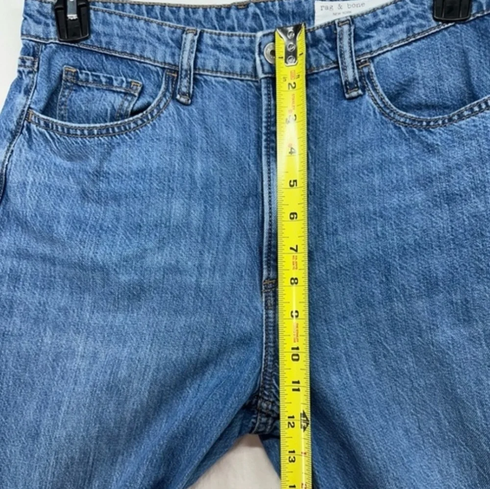 Rag & Bone Lori Mid Rise Crop Wide Leg Jeans in Medium Wash Size 26 - Picture 4 of 6